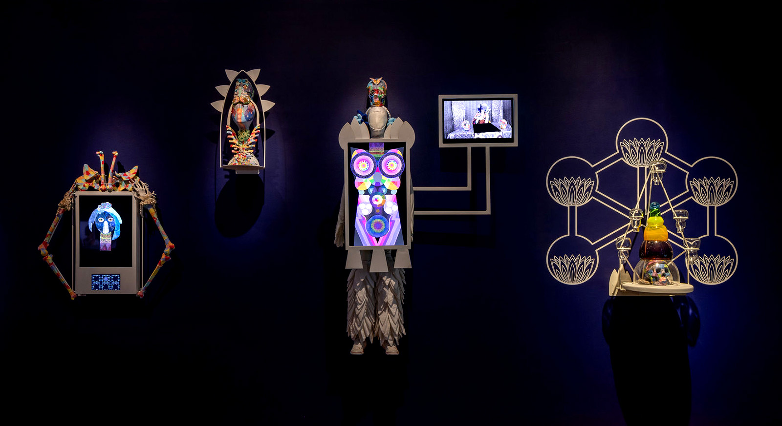 Wall sculpture installation at the Museum of Art and Design