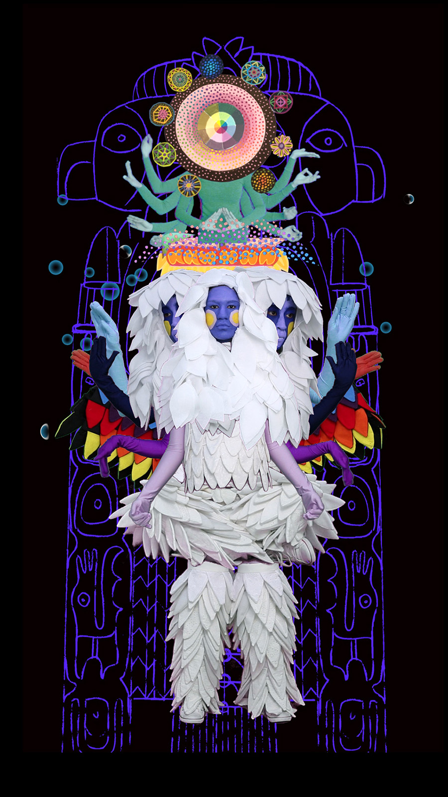 still image from Chimera, a video installation by Saya Woolfalk