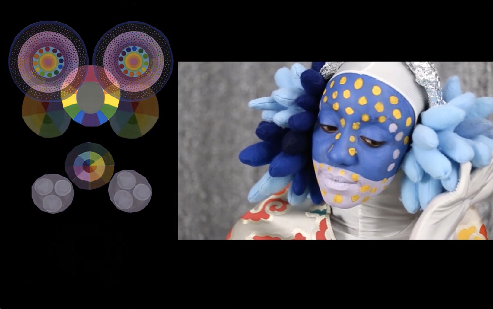 still image from ChimaTEK: Hybridization Machine, a video by Saya Woolfalk