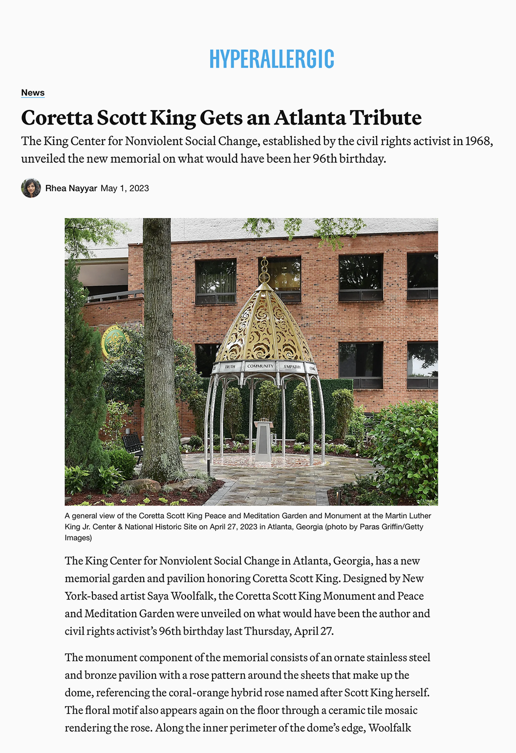 Thumbnail of Hyperallergic page