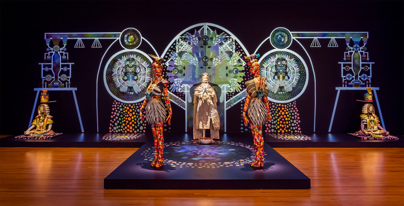Installation view of Virtual Chimeric Space by Seattle Art Museum