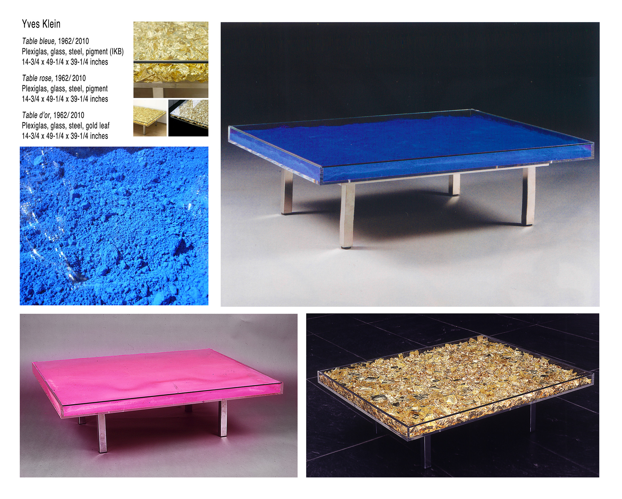 Yves Klein Table, 1963/2010