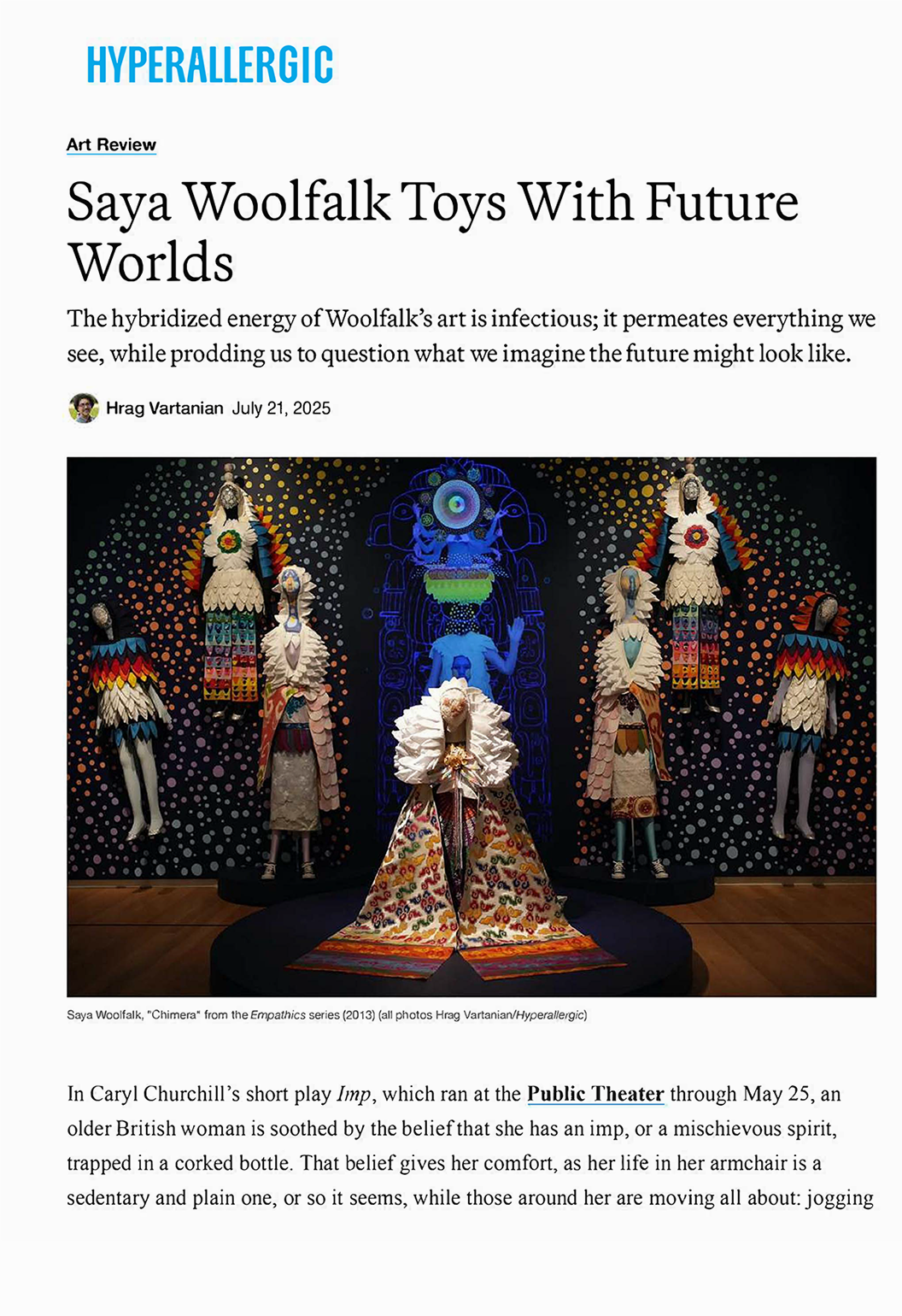 Thumbnail of the Hyperallergic page