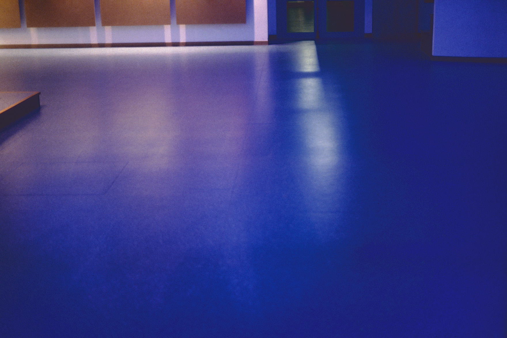 another blue floor